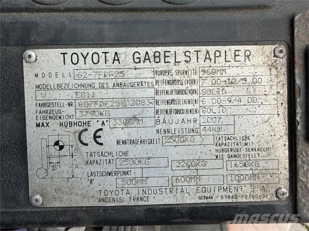 Toyota 62-7FDF25 Carrelli elevatori diesel