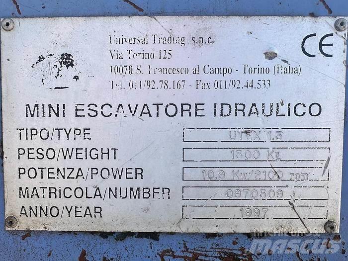  UTEX 1.3 Miniescavatori