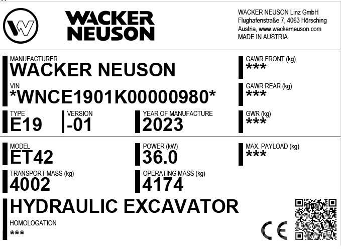 Wacker Neuson ET42 Escavatori cingolati