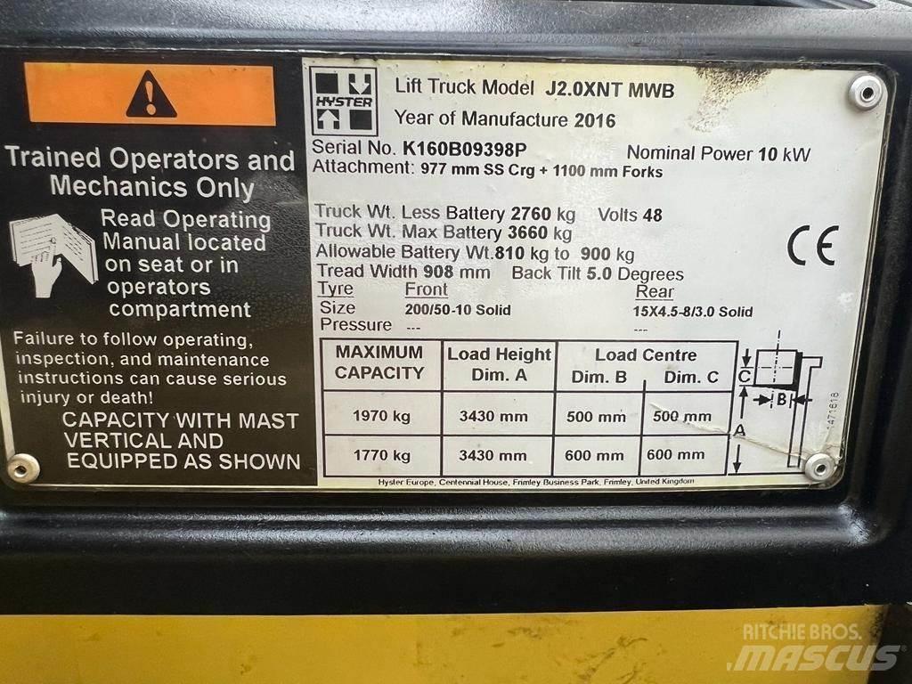 Hyster J 2.0 XNT Carrelli elevatori elettrici