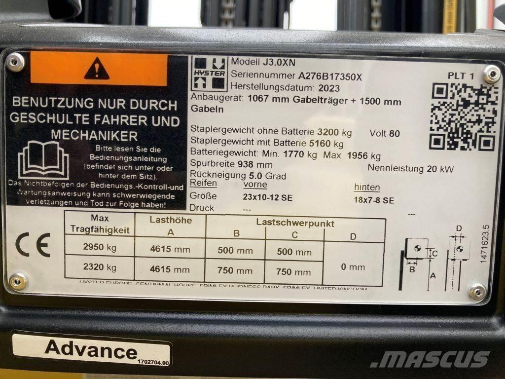 Hyster J 3.0 XN Carrelli elevatori elettrici