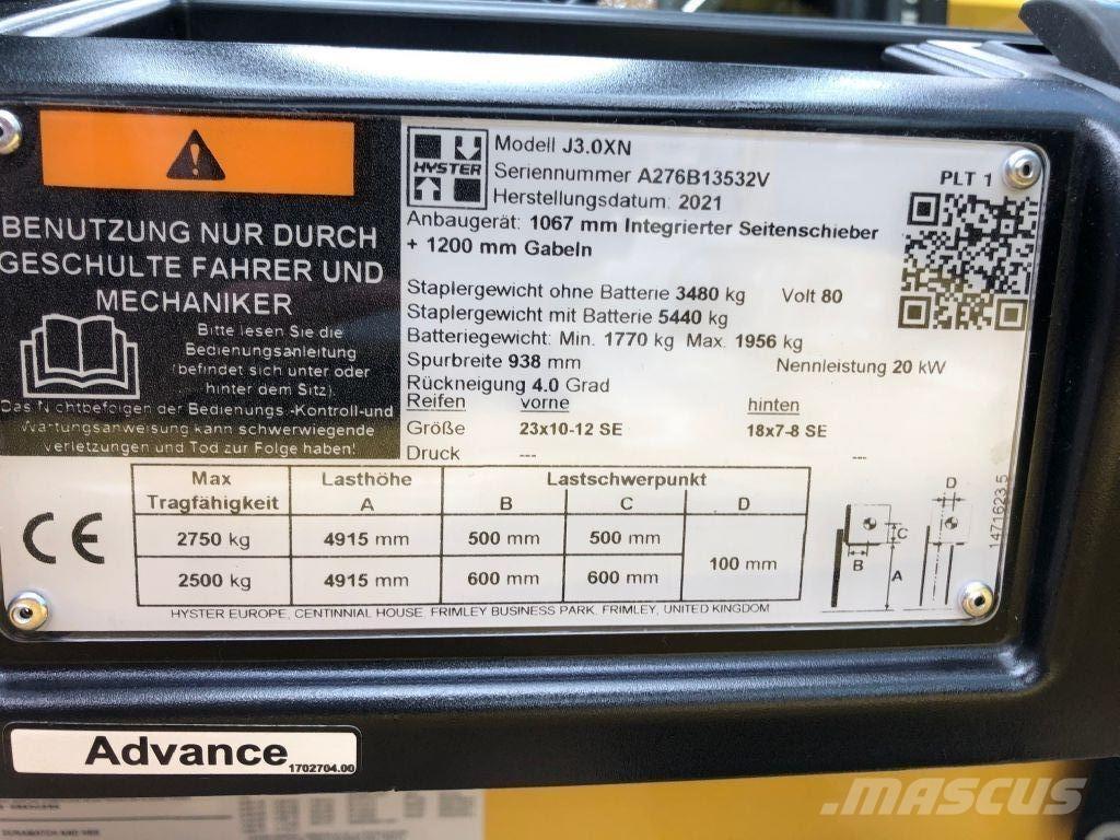 Hyster J 3.0 XN Carrelli elevatori elettrici