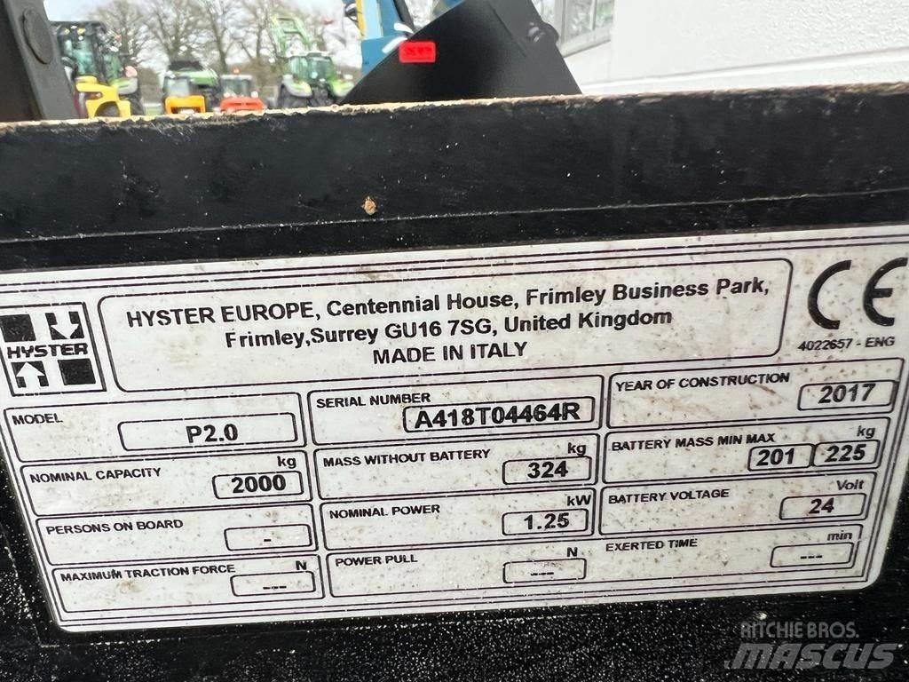 Hyster P 2.0 Transpallet manuale