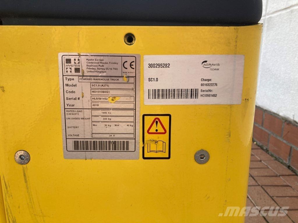 Hyster SC 1.0 Transpallet uomo a terra