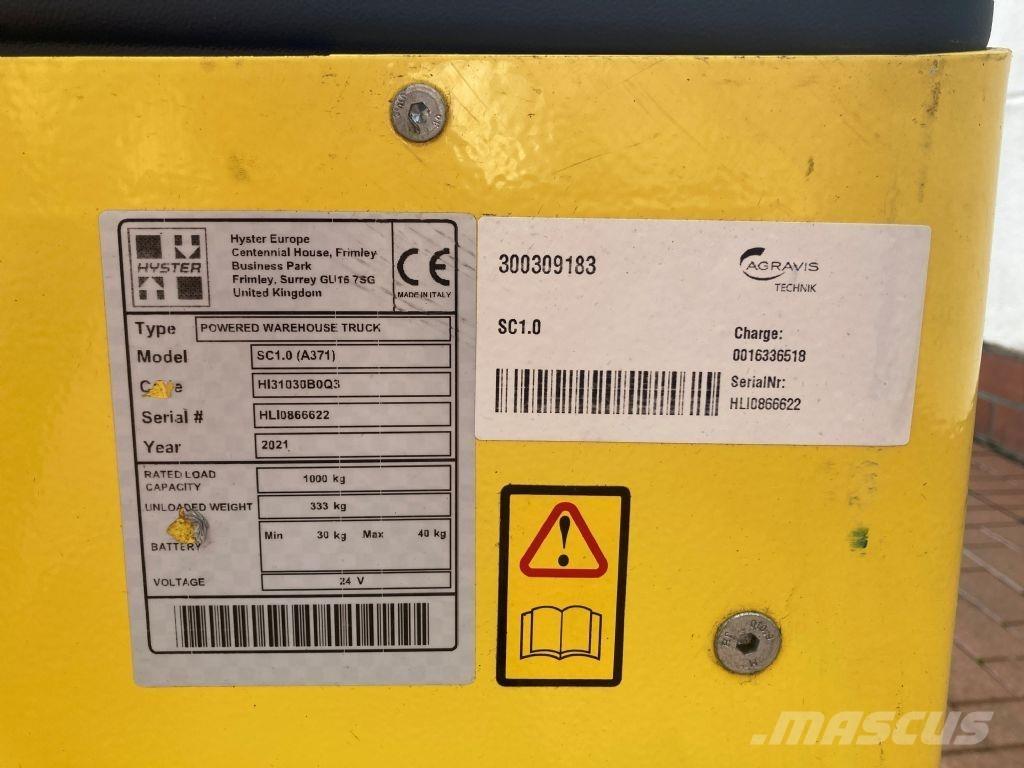 Hyster SC 1.0 Transpallet uomo a terra