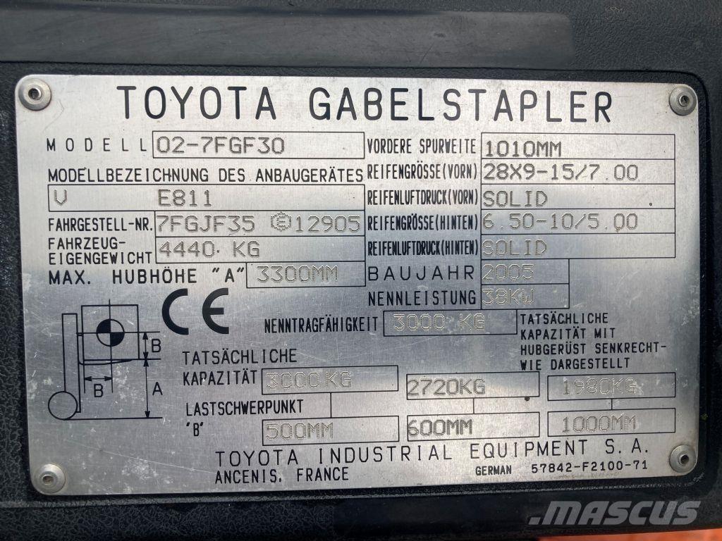 Toyota 02-7FGF30 Carrelli elevatori GPL