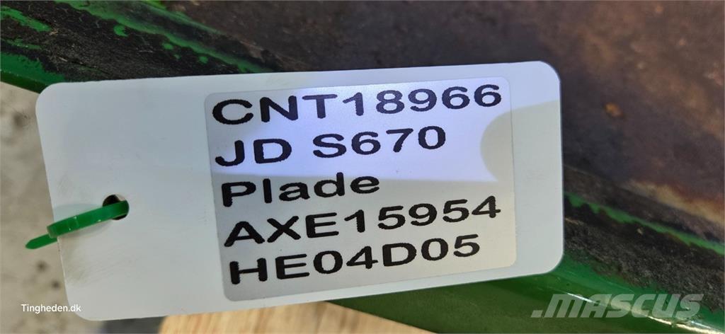 John Deere S670 Accessori per mietitrebbiatrici