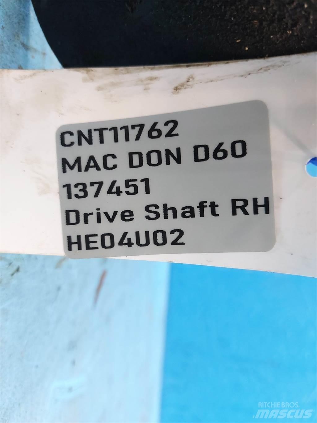 MacDon D60 Accessori per mietitrebbiatrici