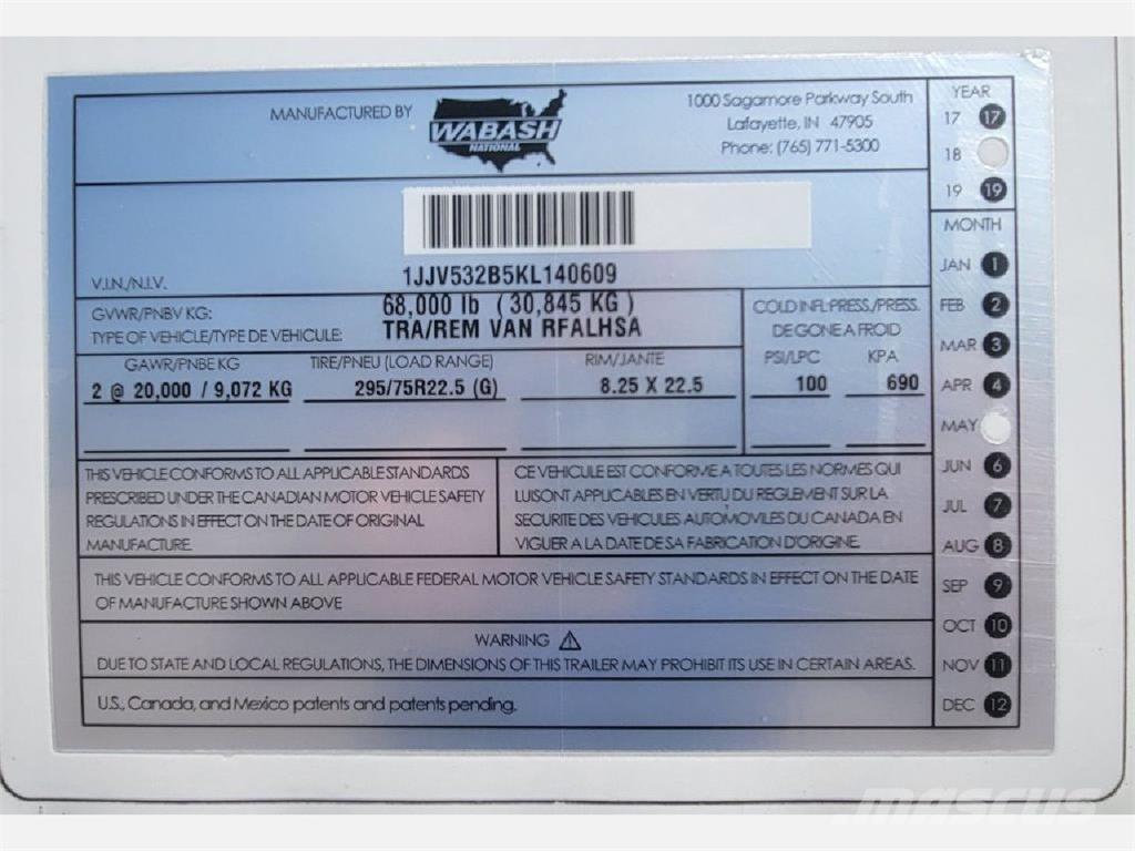 Wabash Reefer Semirimorchi a temperatura controllata