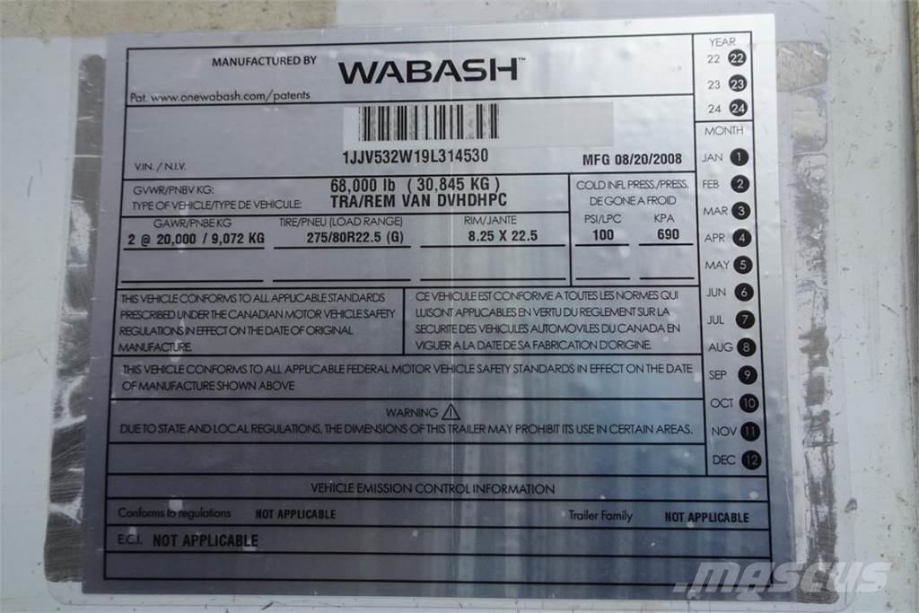 Wabash DVHDHPC Rimorchi cassonati