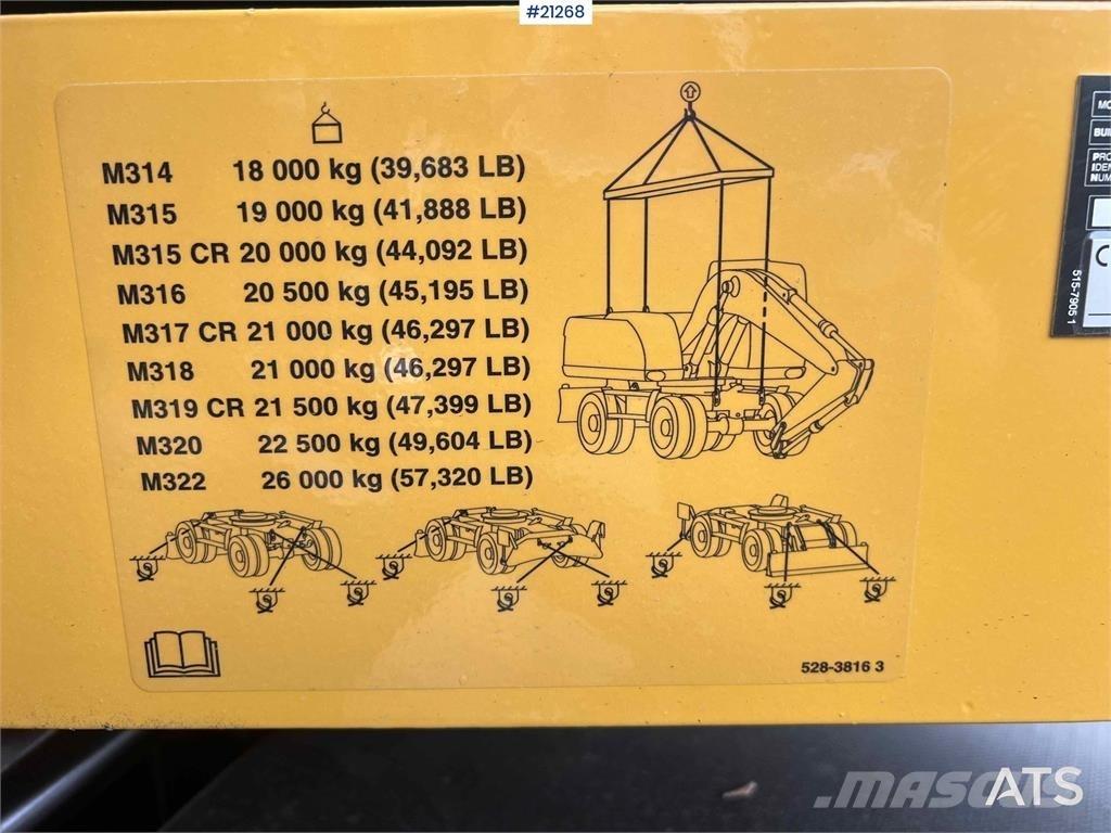 CAT M315 Escavatori gommati