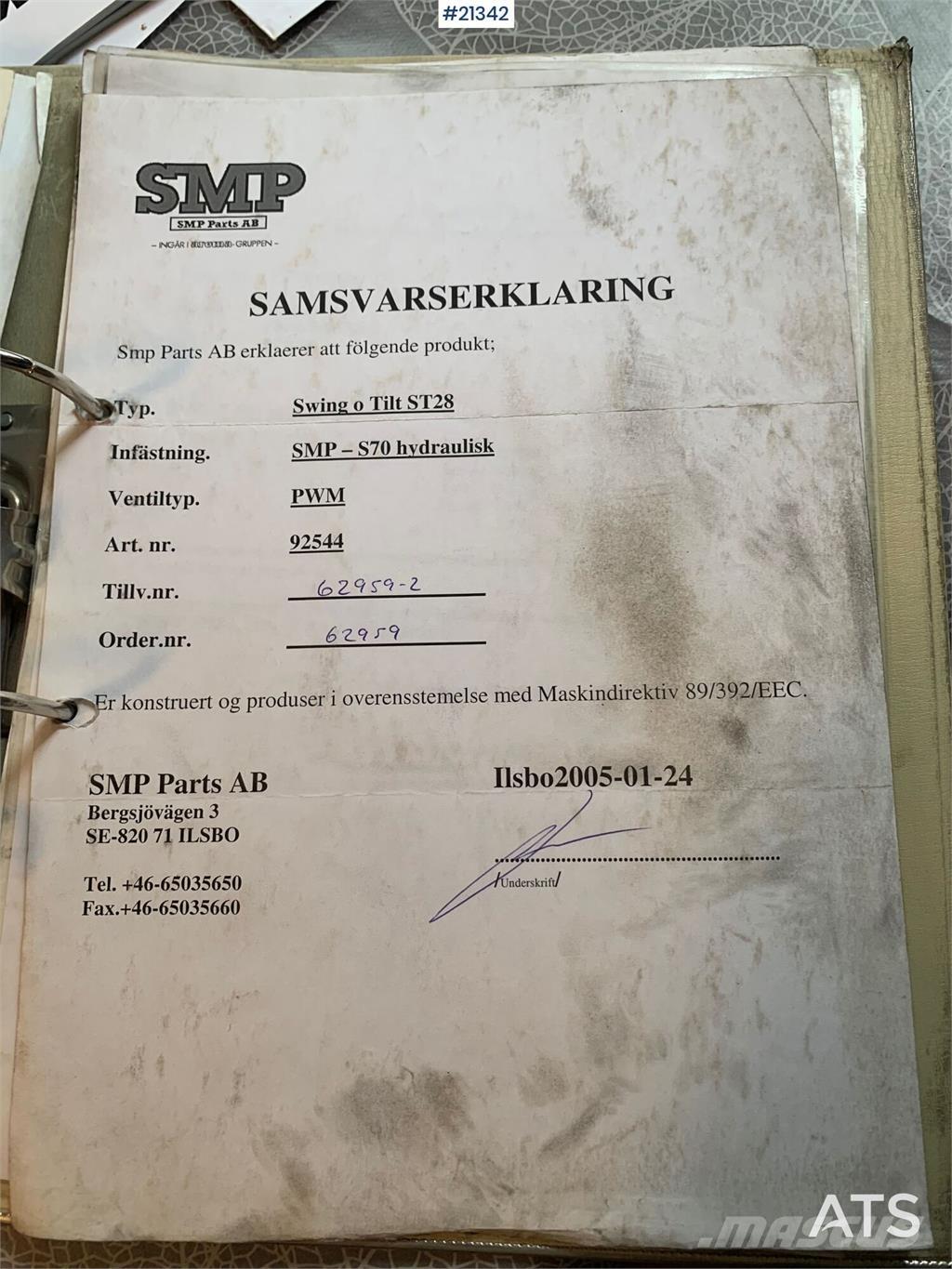 SMP S70 Rotortilt Altri componenti