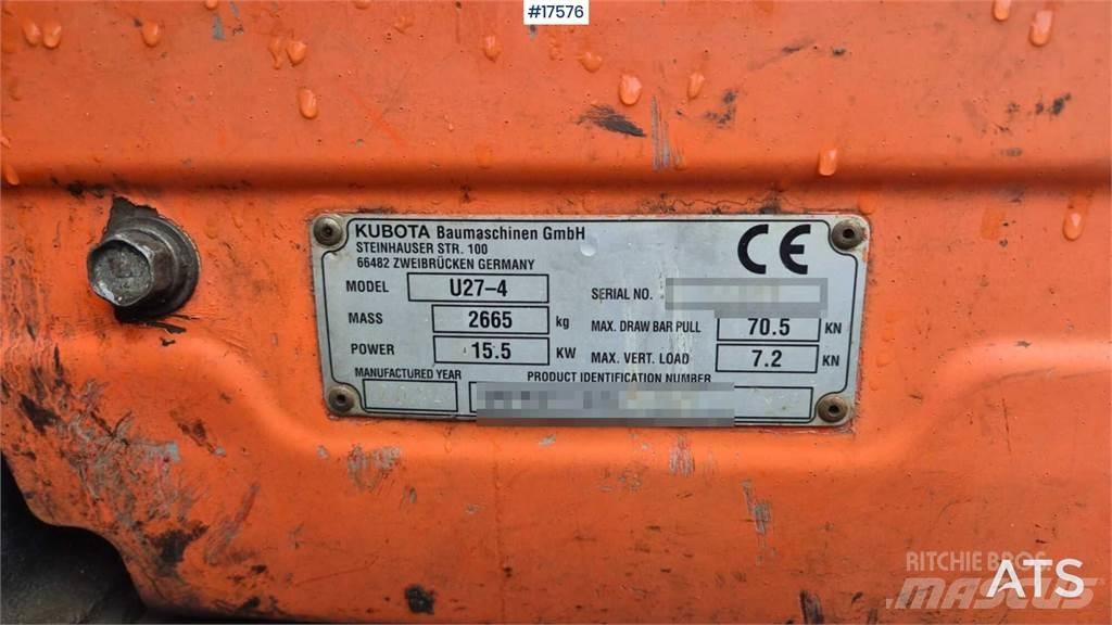 Kubota U27-4 Miniescavatori