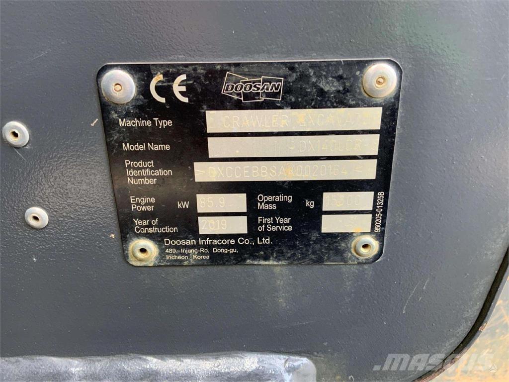 Doosan DX140 LCR Escavatori cingolati
