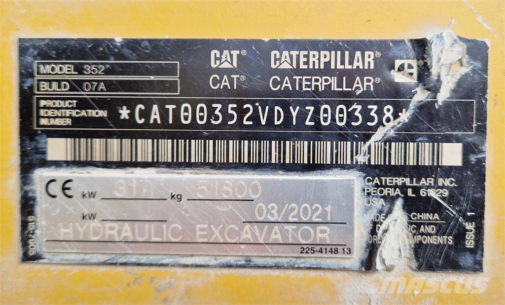 CAT 352-07 Escavatori cingolati