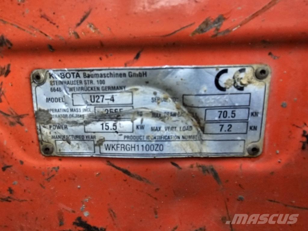 Kubota U 27-4 Miniescavatori