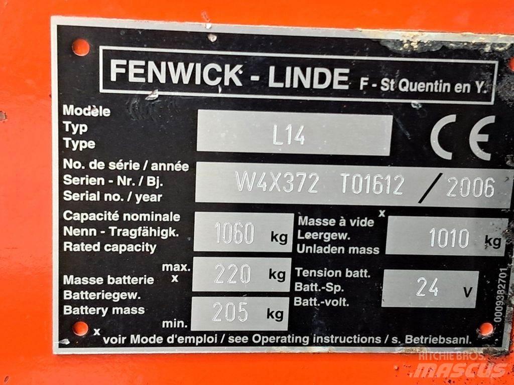 Linde L14 Transpallet uomo a terra