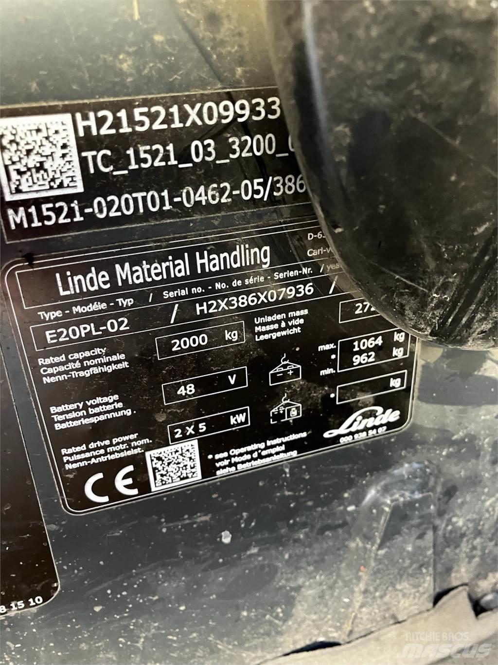 Linde E20PL Carrelli elevatori elettrici