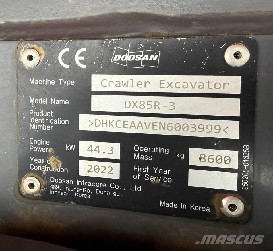 Doosan DX 85 R-3 Escavatori medi 7t - 12t