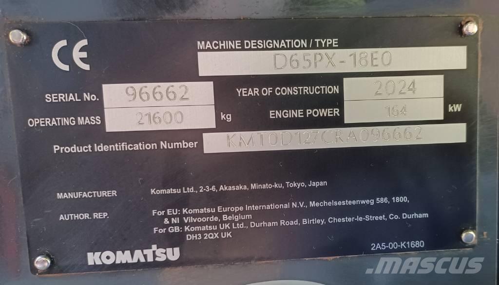Komatsu D65PX-18E0 Dozer cingolati