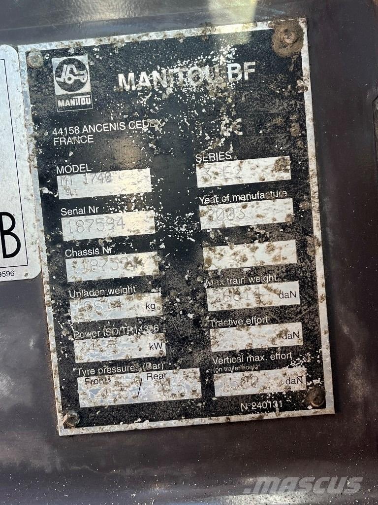 Manitou 1740 Sollevatori telescopici