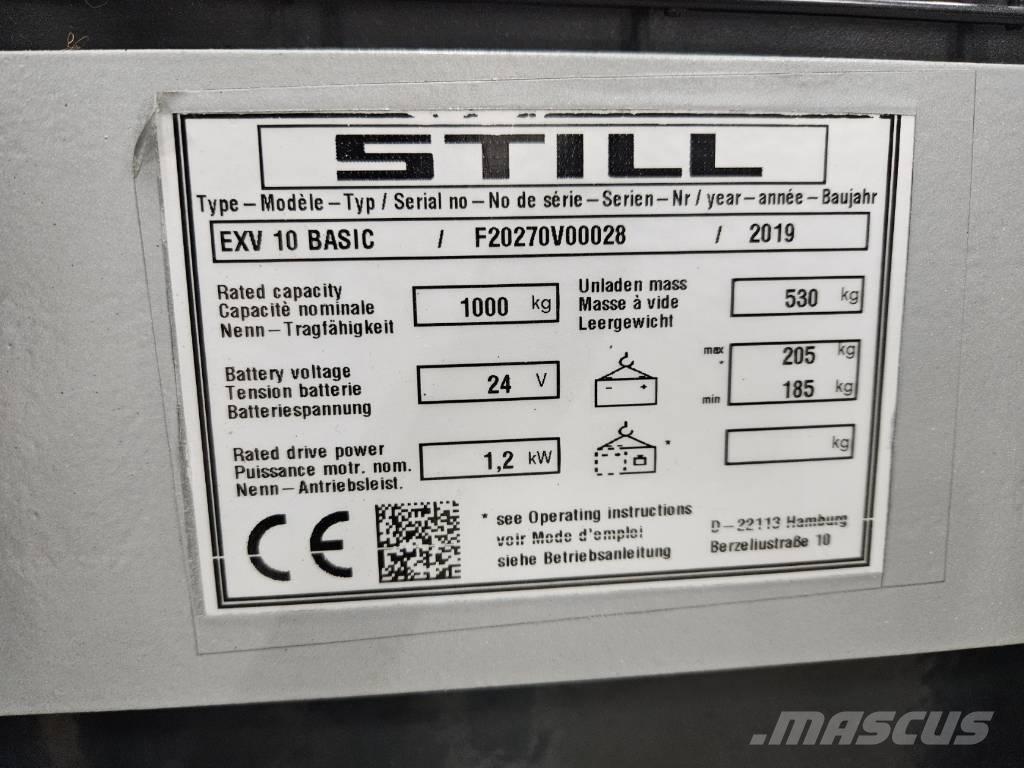 Still EVX 10 Basic Transpallet uomo a terra