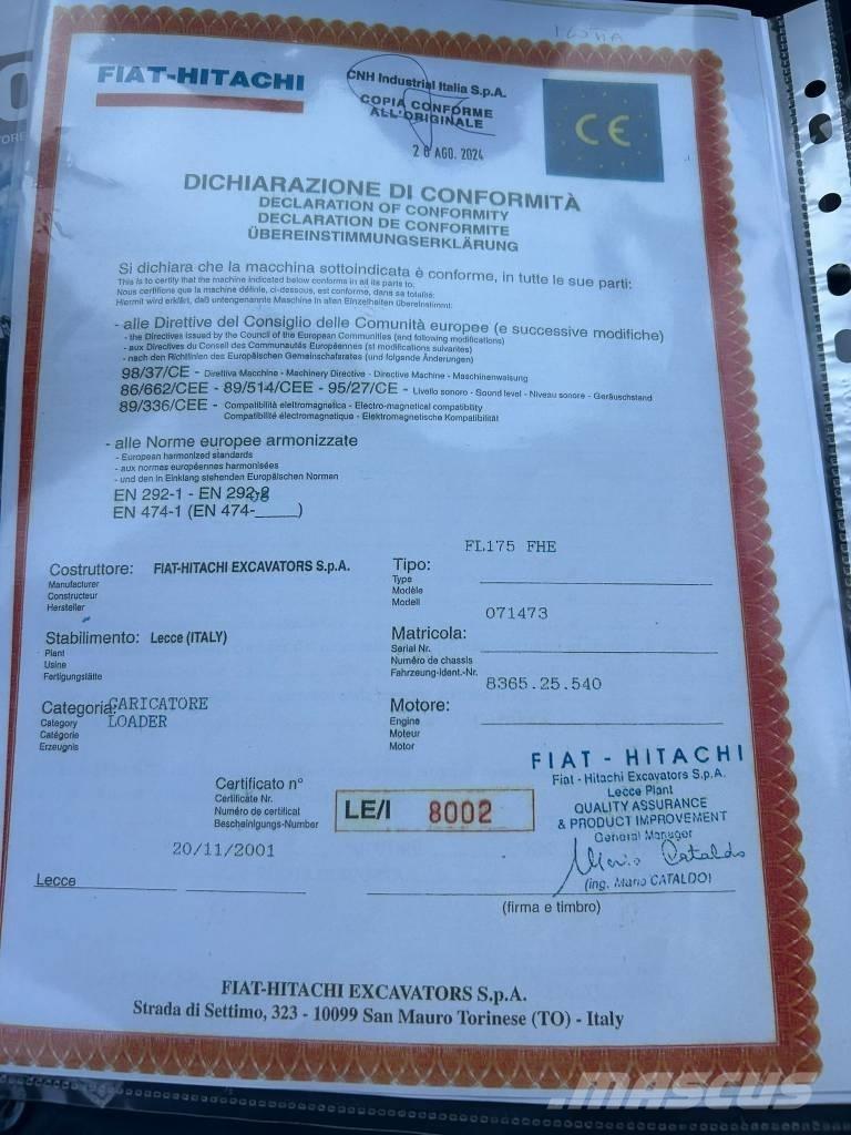 Fiat-Hitachi FL 175 Pale cingolate