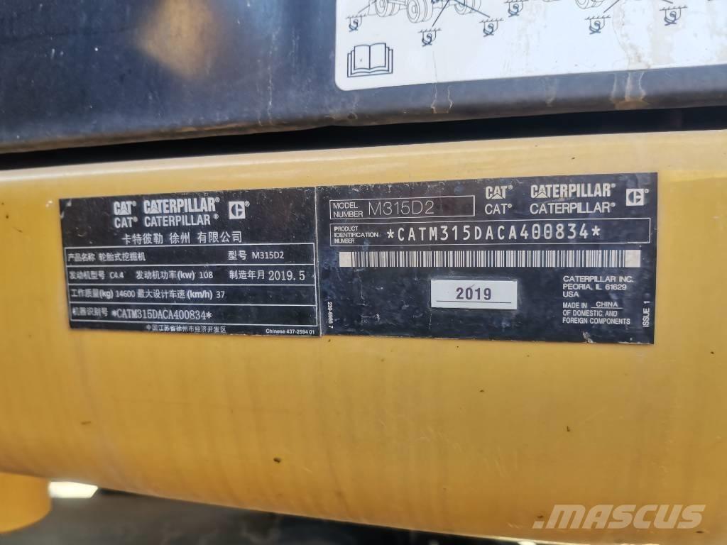 CAT 2019 CAT 315D2 Escavatori gommati