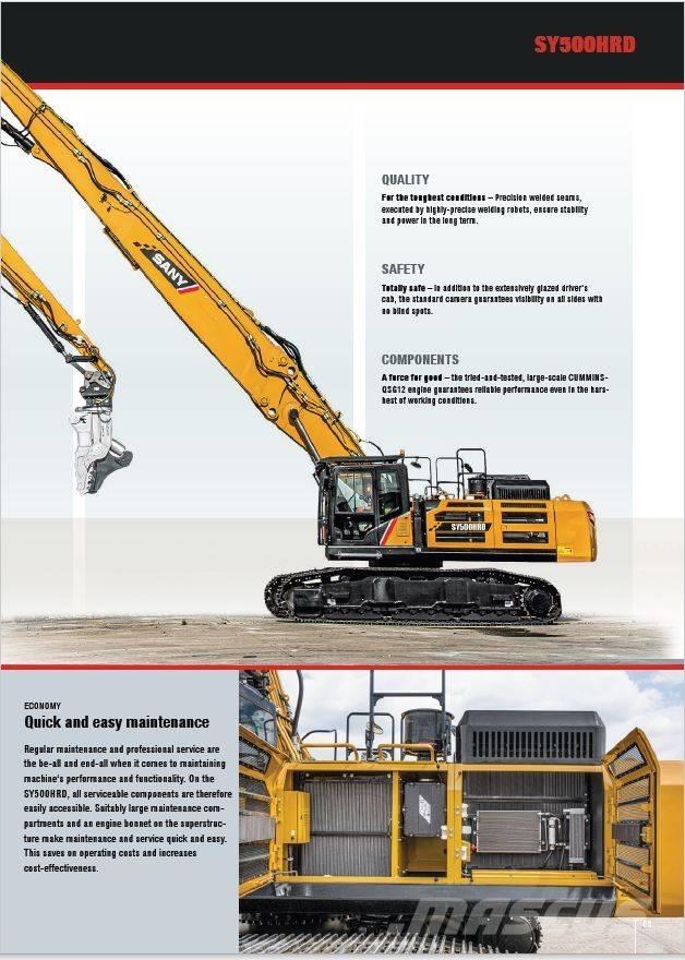 Sany SY500 HRD Escavatori da demolizione