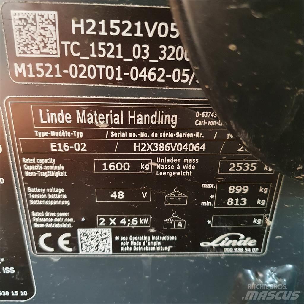 Linde E16 Carrelli elevatori elettrici