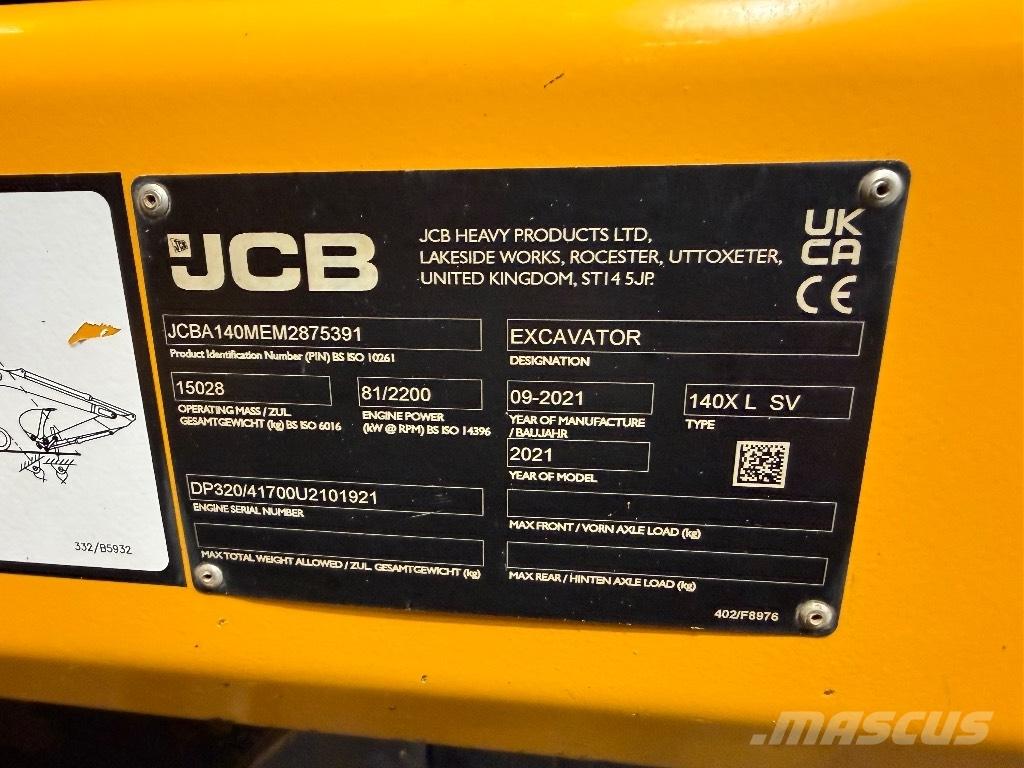 JCB 140 X Escavatori cingolati