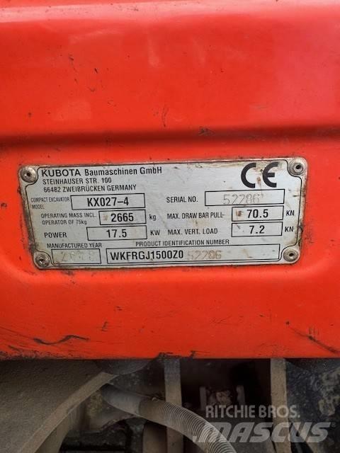 Kubota KX027-4 Miniescavatori