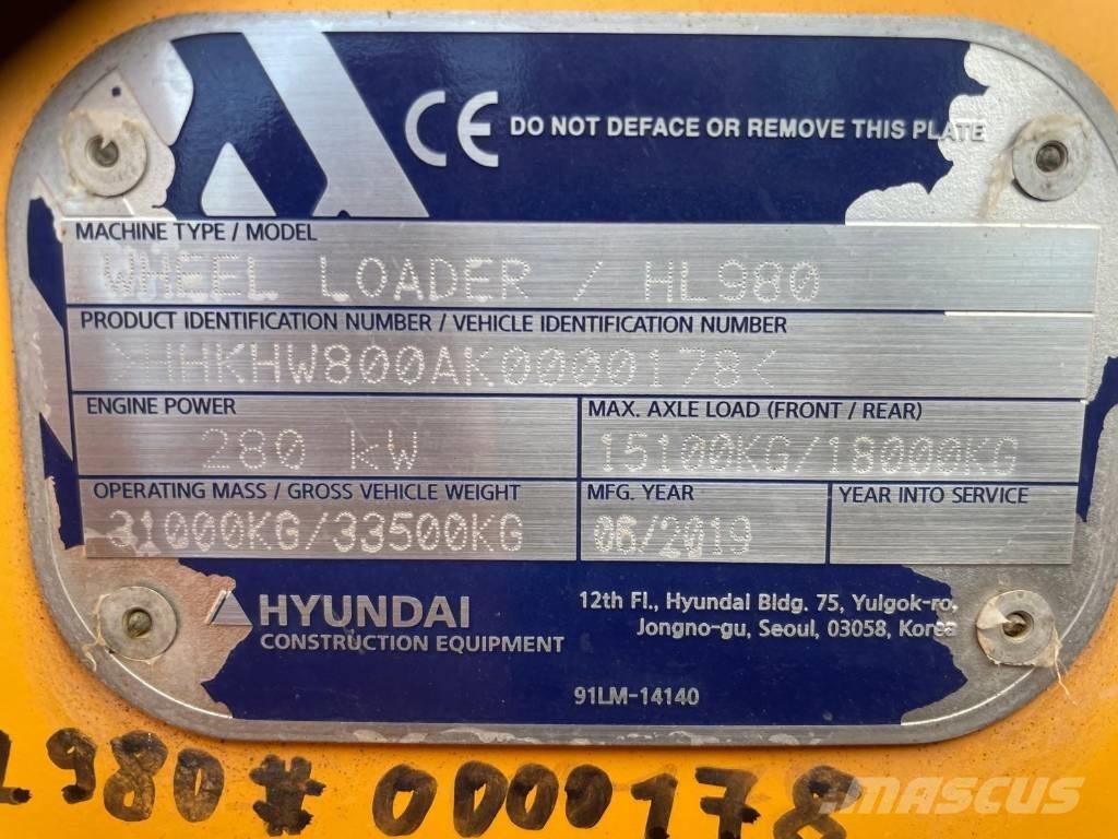 Hyundai HL 980 Pale gommate