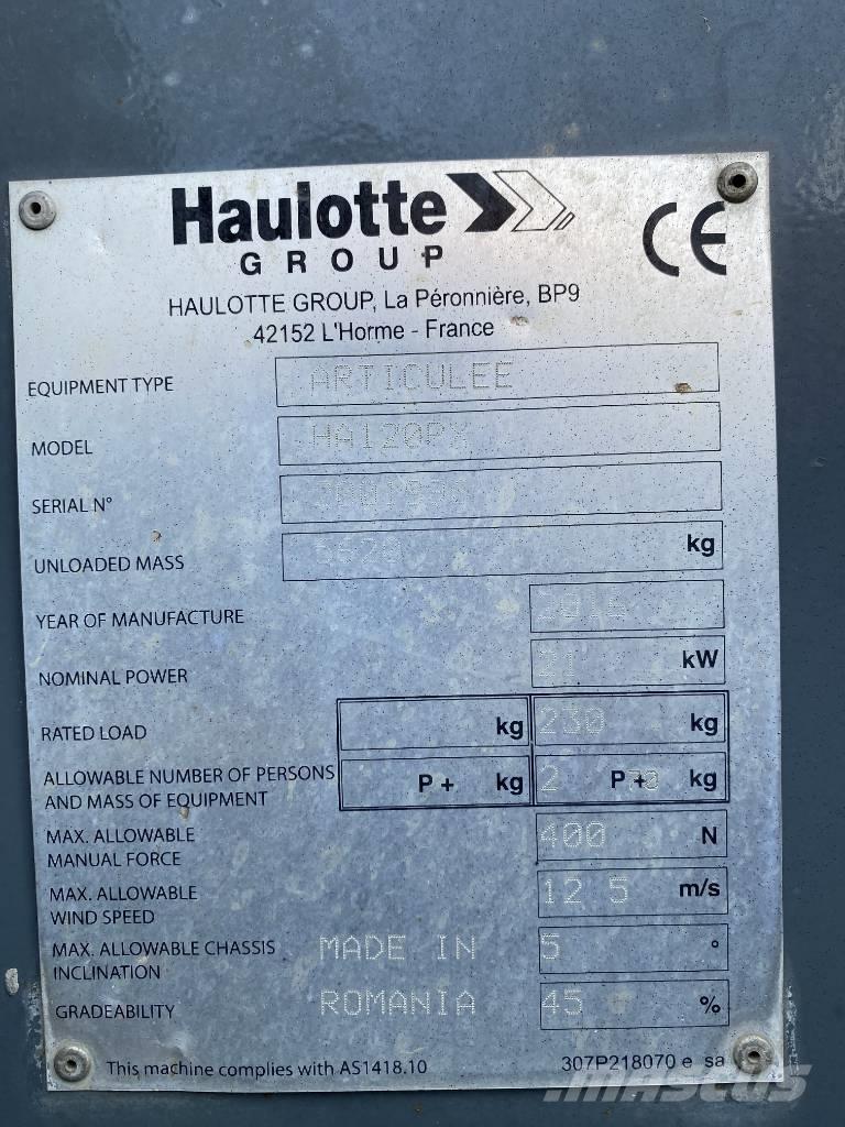 Haulotte HA 120 P Piattaforme a braccio articolato