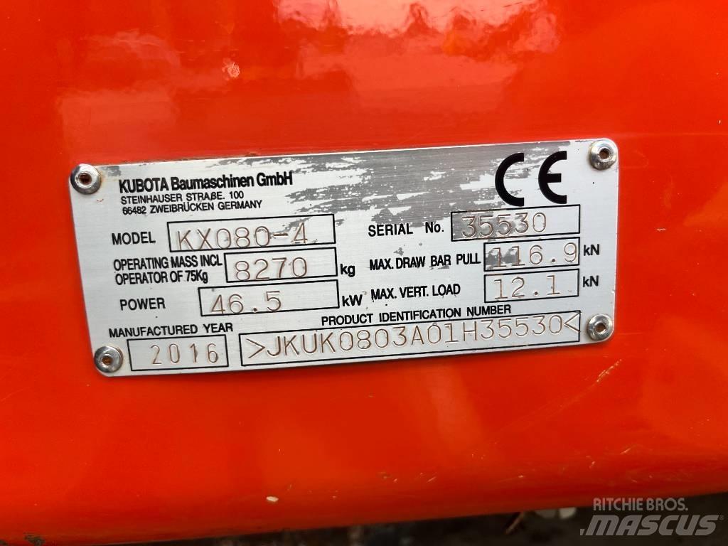 Kubota KX 080-4 Escavatori medi 7t - 12t