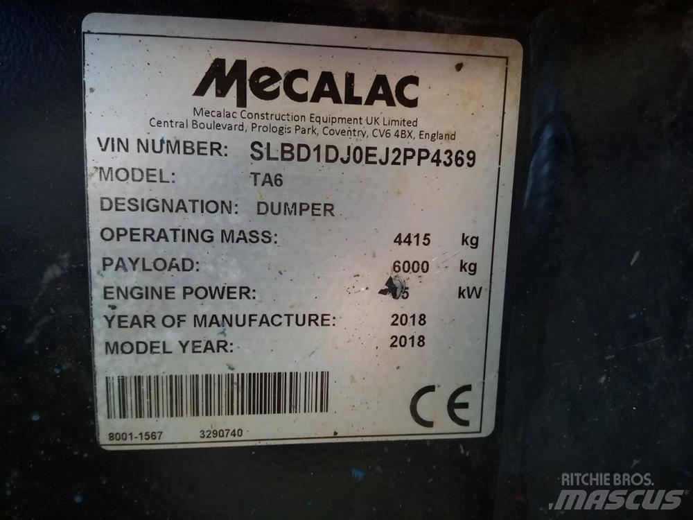 Mecalac TA6 dömper Dumpers articolati
