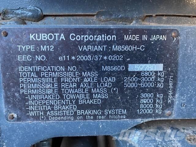 Kubota M 8560 Trattori