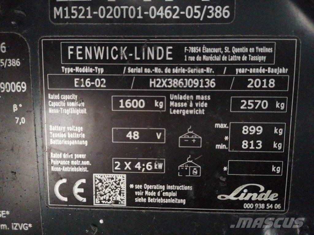 Linde E16-02 Carrelli elevatori elettrici