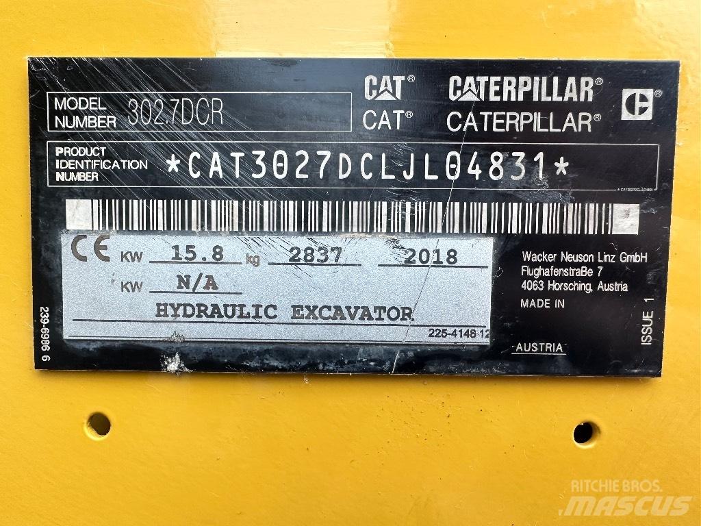 CAT 302.7D CR Miniescavatori