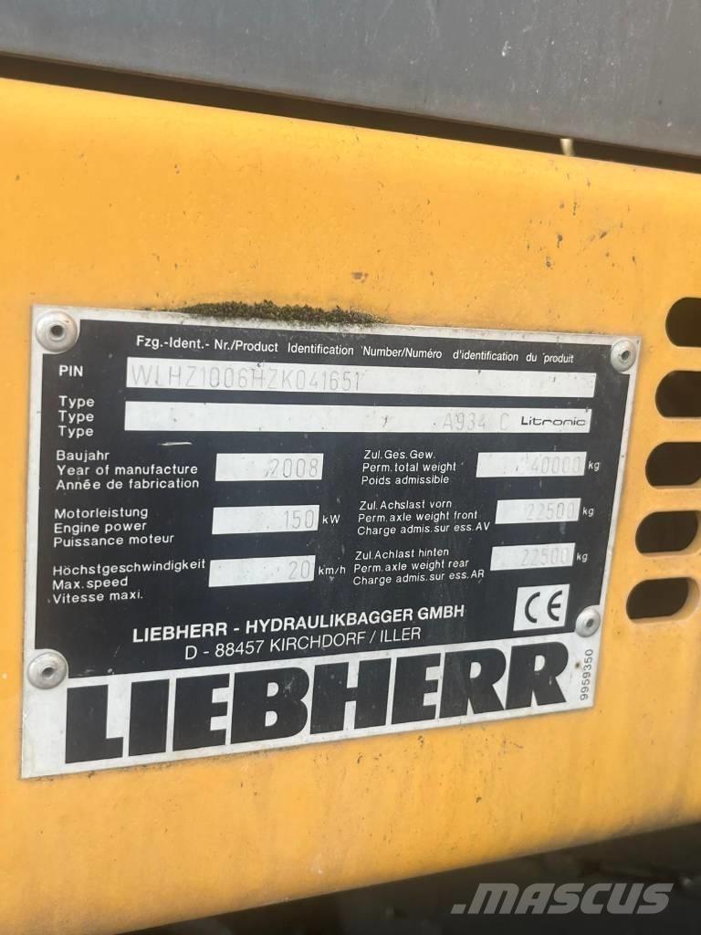 Liebherr A 934 C Movimentazione rifiuti