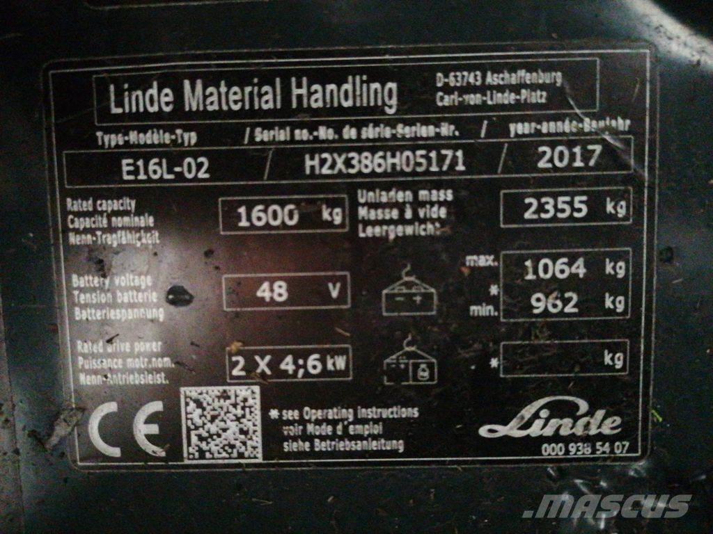 Linde E16L-02 Carrelli elevatori elettrici