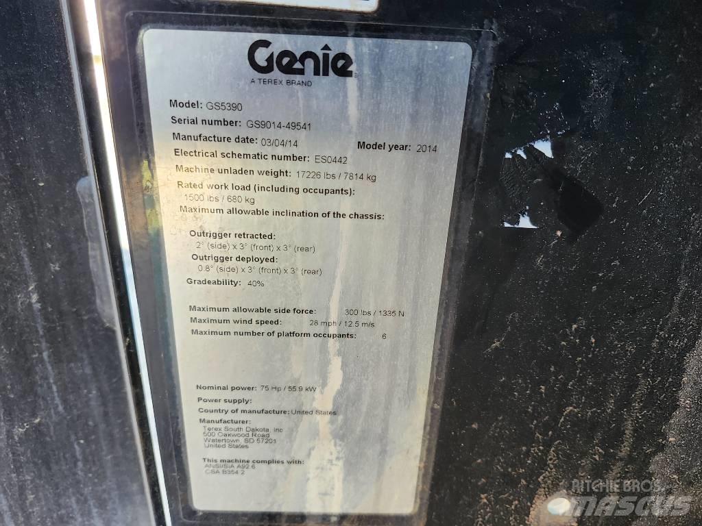 Genie GS 5390 Piattaforme a pantografo