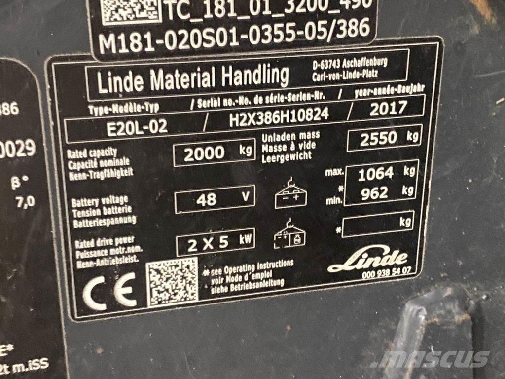 Linde E20L-02 Carrelli elevatori elettrici