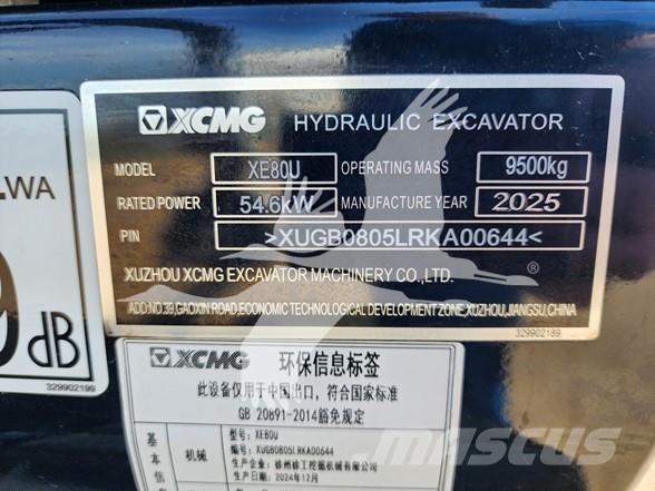 XCMG XE80U Escavatori cingolati
