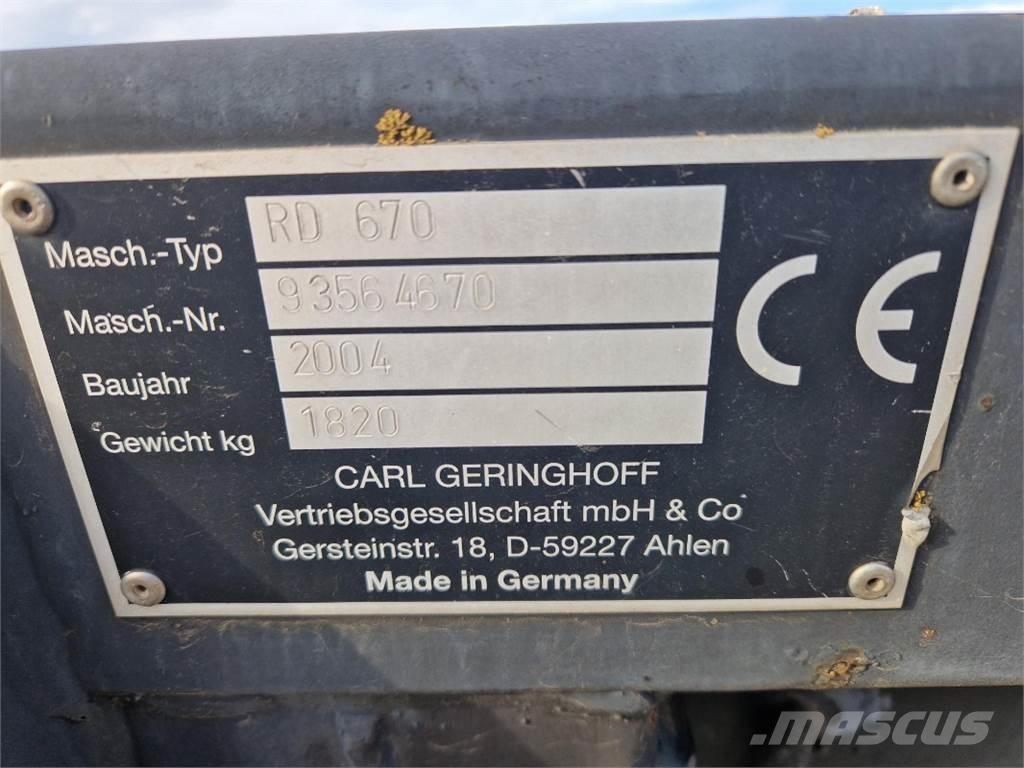 Geringhoff RD 670 Accessori per mietitrebbiatrici