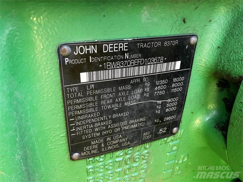 John Deere 8370R Trattori