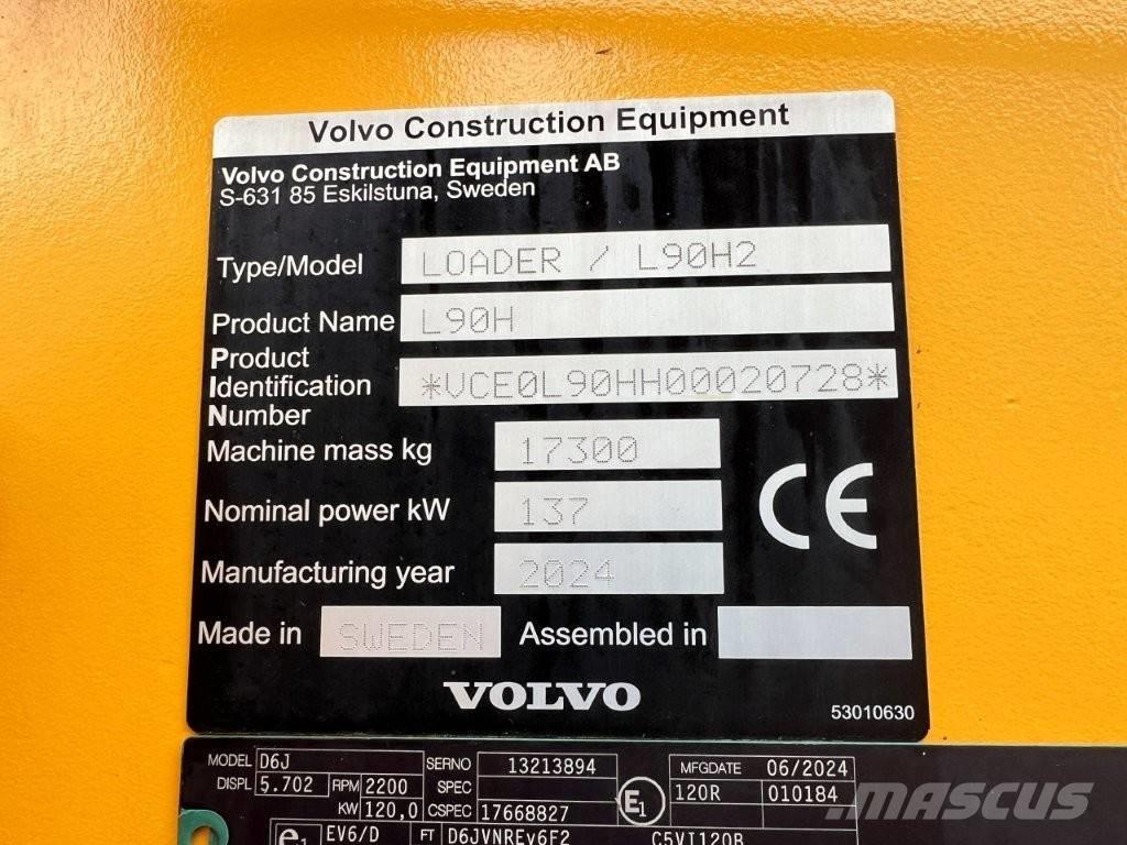 Volvo L90H2 Pale gommate