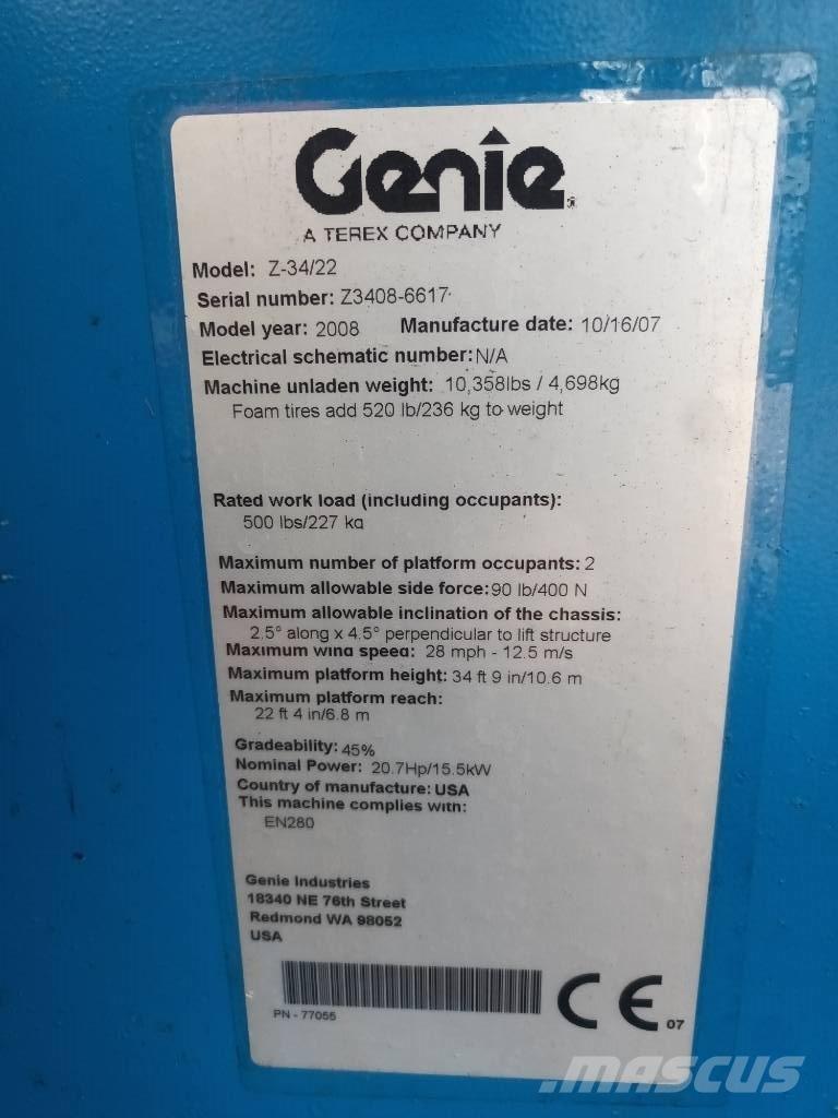 Genie Z 34/22 Piattaforme a braccio articolato