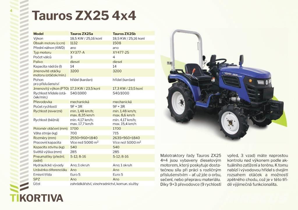  Tauros ZX25a,b Trattori compatti