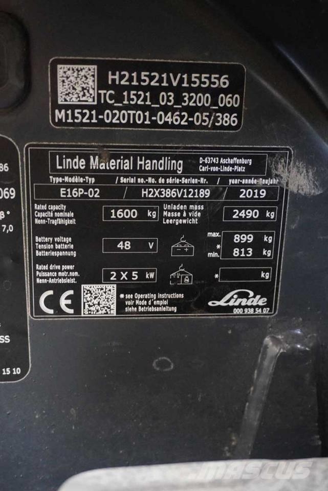 Linde E 16 P Carrelli elevatori elettrici